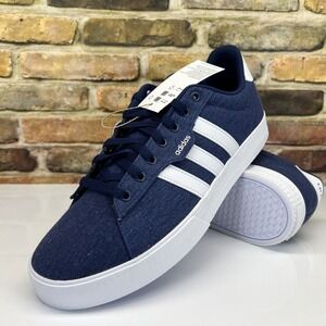 Adidas Daily 3.0 Shoes Mens Size 9.5 Navy White Classic Lace Up Low Top IE5680